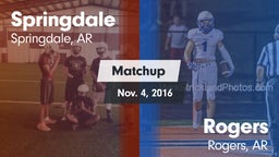 Matchup: Springdale High vs. Rogers  2016