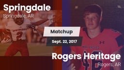 Matchup: Springdale High vs. Rogers Heritage  2017