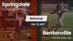 Matchup: Springdale High vs. Bentonville  2017