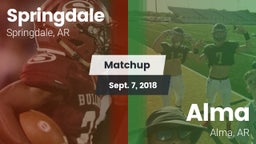 Matchup: Springdale High vs. Alma  2018