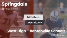 Matchup: Springdale High vs. West High - Bentonville Schools 2018