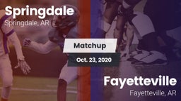 Matchup: Springdale High vs. Fayetteville  2020