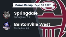 Recap: Springdale  vs. Bentonville West  2022