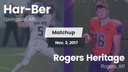 Matchup: Har-Ber  vs. Rogers Heritage  2017