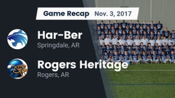 Recap: Har-Ber  vs. Rogers Heritage  2017