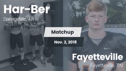 Matchup: Har-Ber  vs. Fayetteville  2018