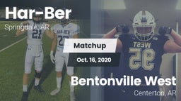 Matchup: Har-Ber  vs. Bentonville West  2020