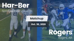 Matchup: Har-Ber  vs. Rogers  2020
