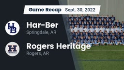 Recap: Har-Ber  vs. Rogers Heritage  2022