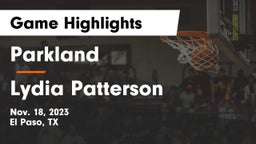 Parkland  vs Lydia Patterson Game Highlights - Nov. 18, 2023