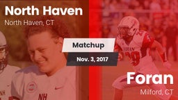 Matchup: North Haven  vs. Foran  2017