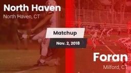Matchup: North Haven  vs. Foran  2018