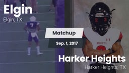 Matchup: Elgin  vs. Harker Heights  2017