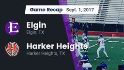 Recap: Elgin  vs. Harker Heights  2017