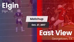 Matchup: Elgin  vs. East View  2017
