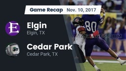 Recap: Elgin  vs. Cedar Park  2017