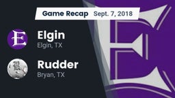 Recap: Elgin  vs. Rudder  2018