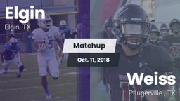 Matchup: Elgin  vs. Weiss  2018