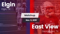 Matchup: Elgin  vs. East View  2018