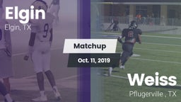 Matchup: Elgin  vs. Weiss  2019
