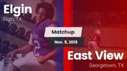 Matchup: Elgin  vs. East View  2019