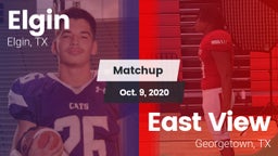 Matchup: Elgin  vs. East View  2020