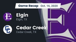 Recap: Elgin  vs. Cedar Creek  2020