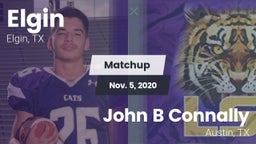 Matchup: Elgin  vs. John B Connally  2020