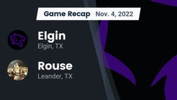 Recap: Elgin  vs. Rouse  2022