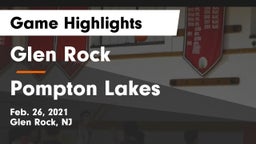 Glen Rock  vs Pompton Lakes  Game Highlights - Feb. 26, 2021