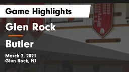 Glen Rock  vs Butler  Game Highlights - March 2, 2021