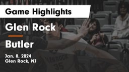 Glen Rock  vs Butler  Game Highlights - Jan. 8, 2024