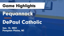 Pequannock  vs DePaul Catholic  Game Highlights - Jan. 13, 2022