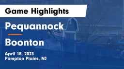Pequannock  vs Boonton  Game Highlights - April 18, 2023