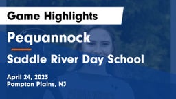 Pequannock  vs Saddle River Day School Game Highlights - April 24, 2023