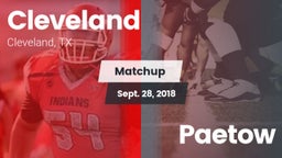 Matchup: Cleveland High vs. Paetow 2018