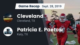 Recap: Cleveland  vs. Patricia E. Paetow  2019