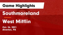 Southmoreland  vs West Mifflin Game Highlights - Oct. 26, 2021