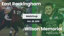 Matchup: East Rockingham vs. Wilson Memorial  2016