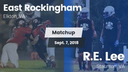 Matchup: East Rockingham vs. R.E. Lee  2018