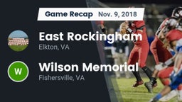 Recap: East Rockingham  vs. Wilson Memorial  2018