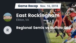 Recap: East Rockingham  vs. Regional Semis vs Buffalo Gap 2018