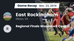 Recap: East Rockingham  vs. Regional Finals Woodstock Central 2018