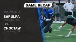 Recap: Sapulpa  vs. Choctaw  2016