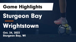 Sturgeon Bay  vs Wrightstown  Game Highlights - Oct. 24, 2022