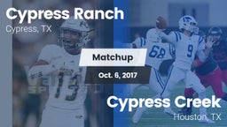 Matchup: Cypress Ranch High vs. Cypress Creek  2017