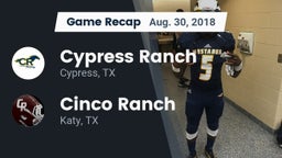 Recap: Cypress Ranch  vs. Cinco Ranch  2018