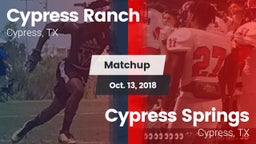 Matchup: Cypress Ranch High vs. Cypress Springs  2018