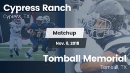 Matchup: Cypress Ranch High vs. Tomball Memorial 2018