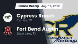 Recap: Cypress Ranch  vs. Fort Bend Austin  2019
